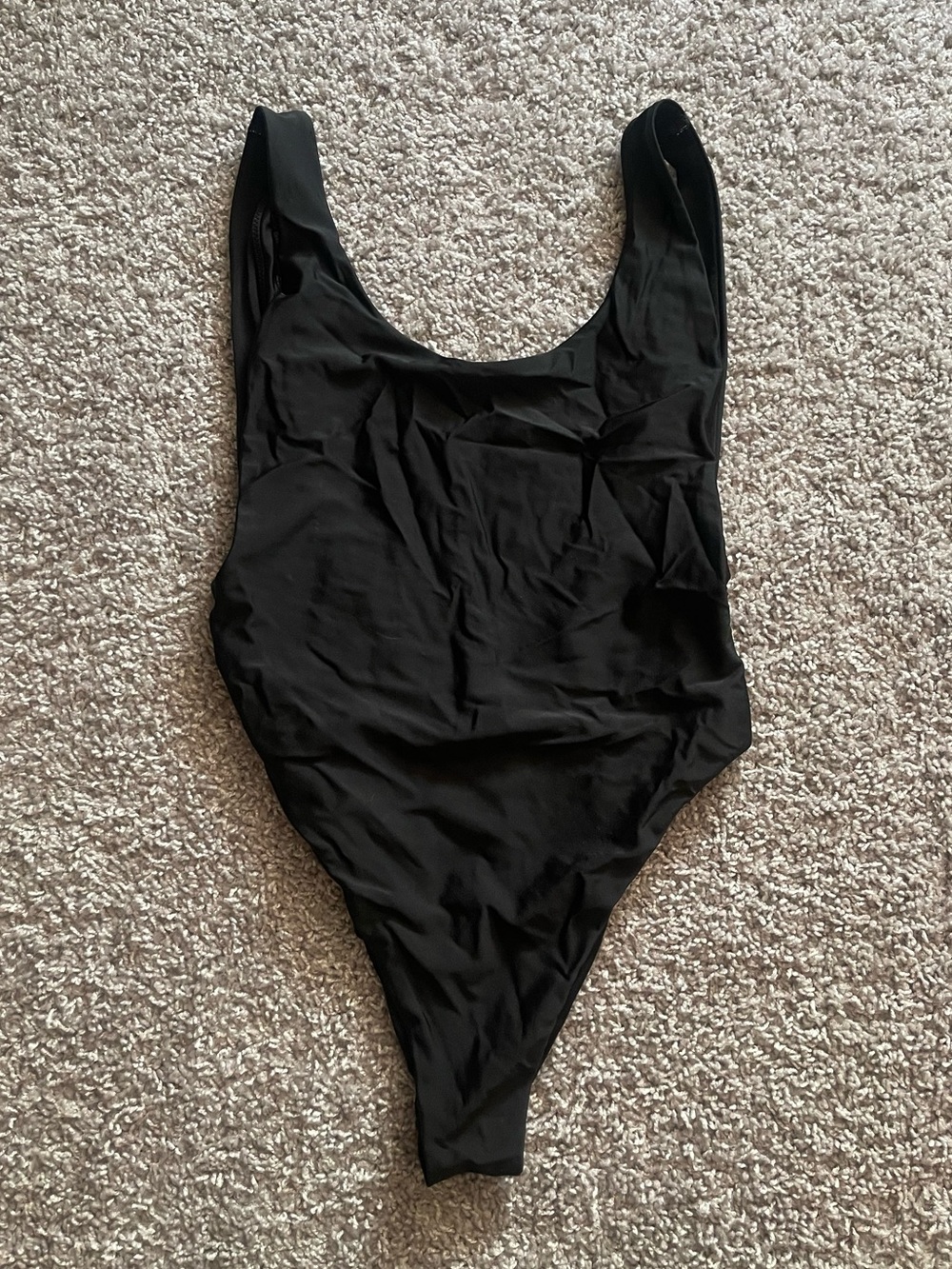 Aerie | Black Scoop Neck Low Back Ultra Cheeky One Piece Swimsuit